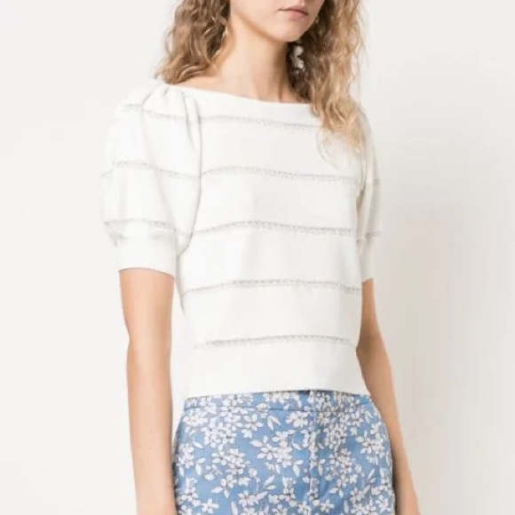 Alice Olivia Lavona Lace Sweater 